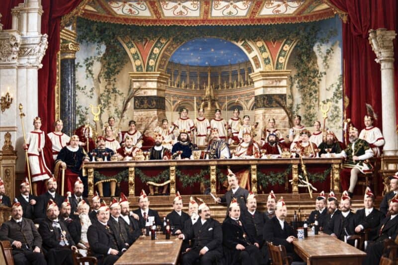 Foto von der Sitzung der Großen Karnevalsgesellschaft 1892