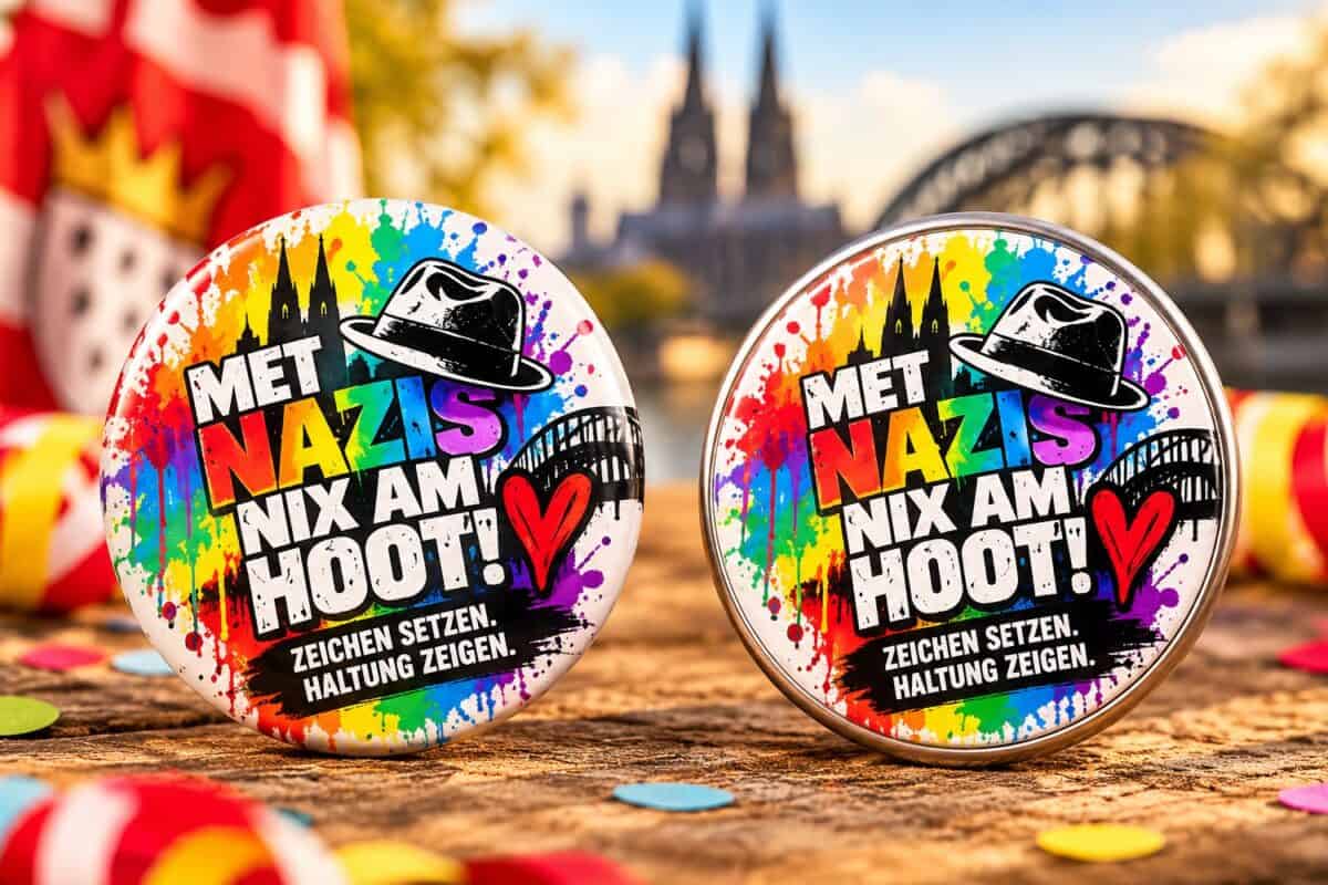 Button von Björn Heuser gegen Nazis