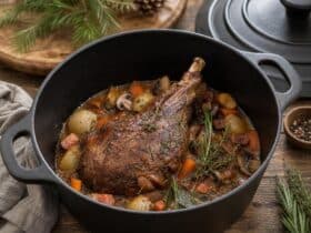 cuissot de chevreuil en cocotte en fonte