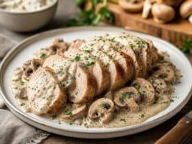 filet mignon au boursin et champignons