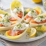 endives au saumon fumé et crème légère citronnée