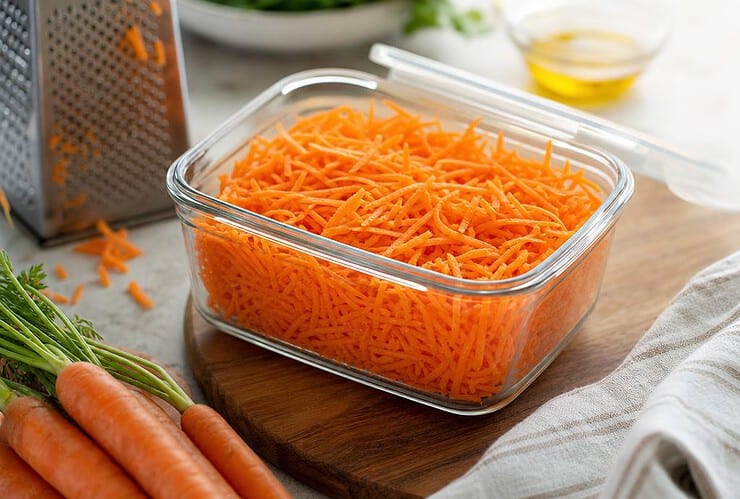 conserver des carottes rapées