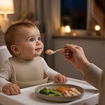 partir de quel age bebe peut il manger des proteines le soir