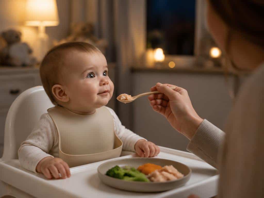 partir de quel age bebe peut il manger des proteines le soir