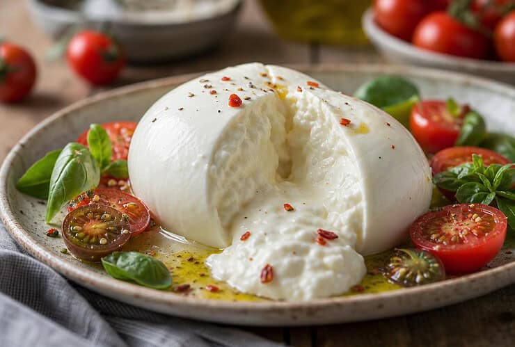 burrata qui pique la langue