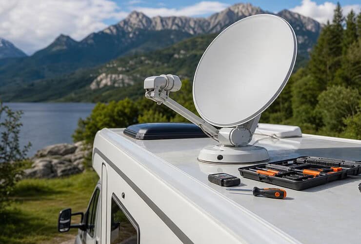 probleme parabole automatique camping car