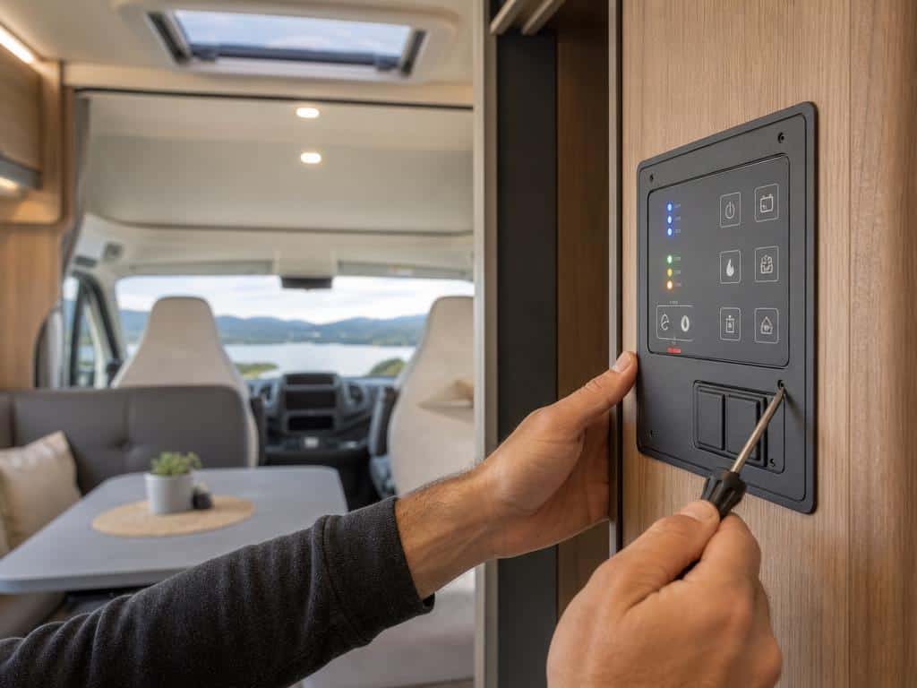 tableau de commande cellule camping car adria