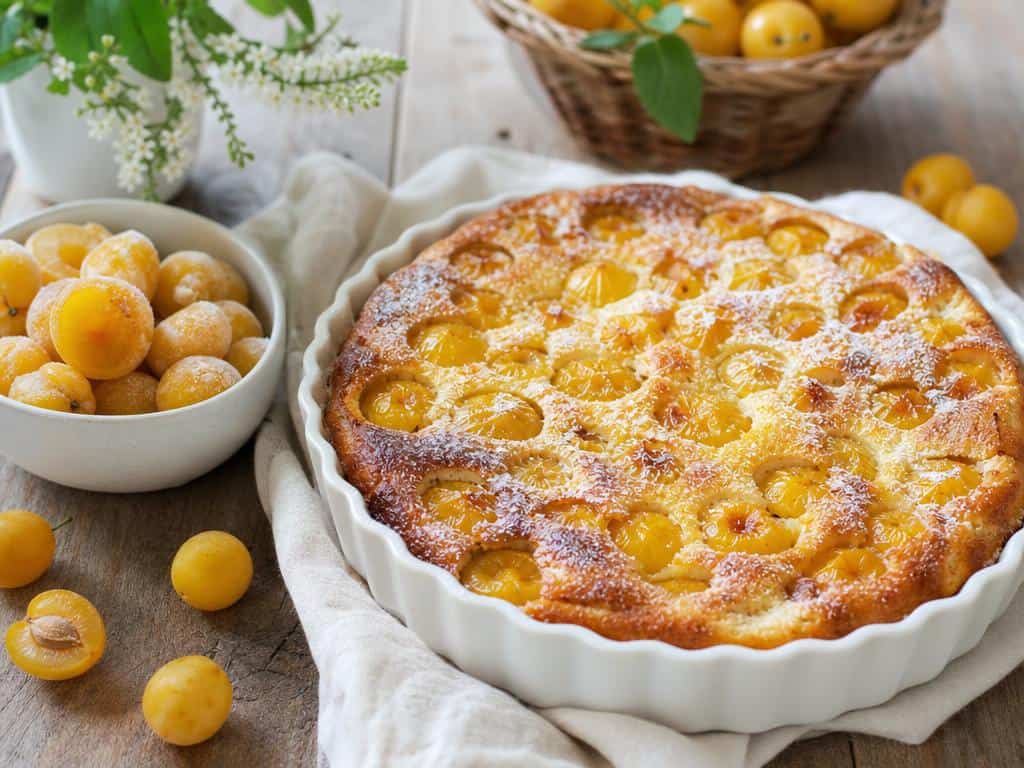 clafoutis aux mirabelles congelées