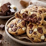 les cookies trois chocolats