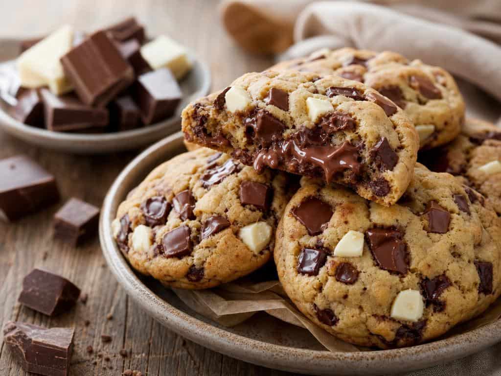 les cookies trois chocolats