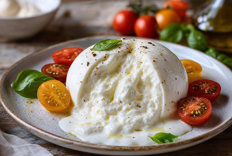 burrata qui pique la langue
