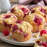muffin chocolat blanc et framboise