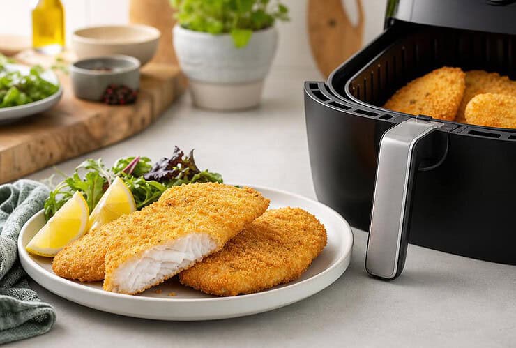 poisson pane surgele au air fryer