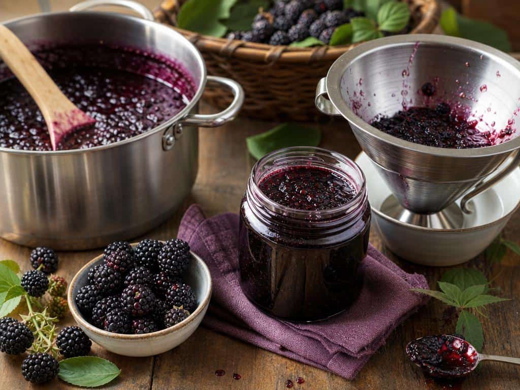 confiture de mûres sans pépins