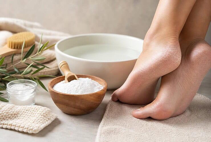 pied très sec remède de grand mère bicarbonate