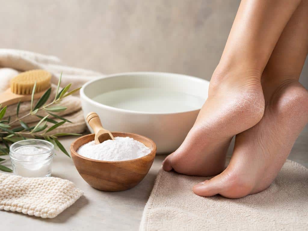 pied très sec remède de grand mère bicarbonate
