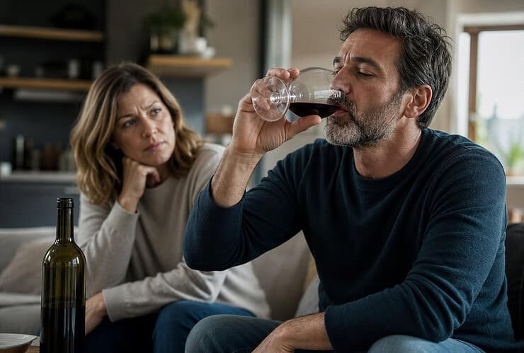 mon mari boit 1 bouteille de vin par jour