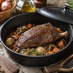 cuissot de chevreuil en cocotte en fonte