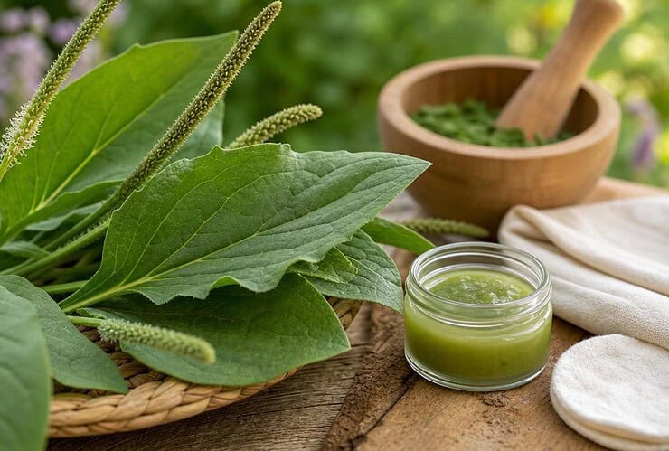 plantain bienfaits peau