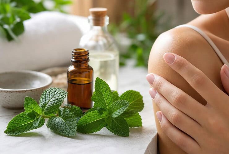 menthe poivrée bienfaits peau
