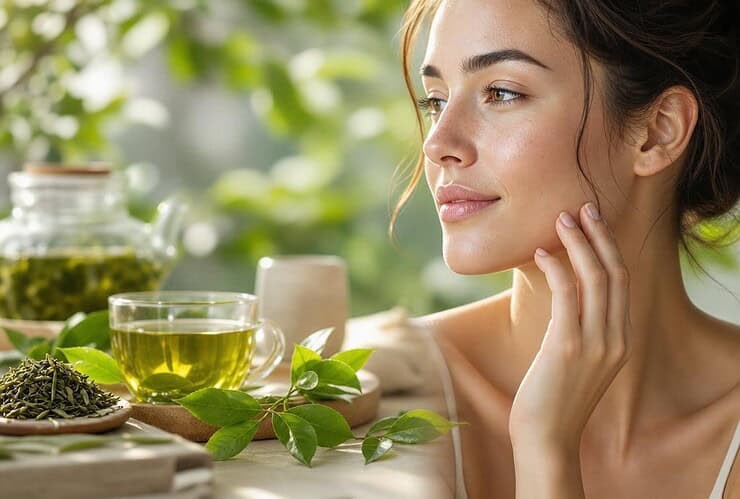 the vert bienfaits peau
