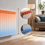 radiateur chaud en haut et froid en bas