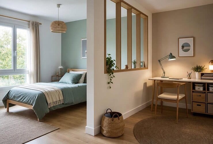 séparer une chambre en deux avec une seule fenêtre