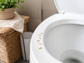 vers dans les toilettes