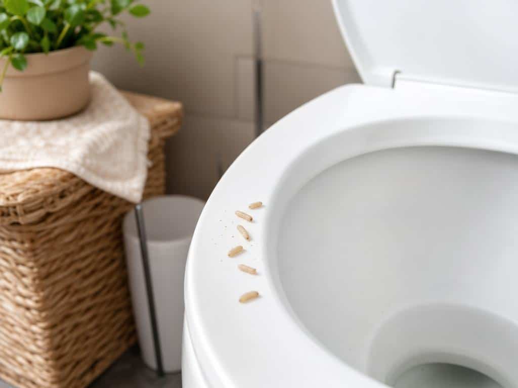 vers dans les toilettes