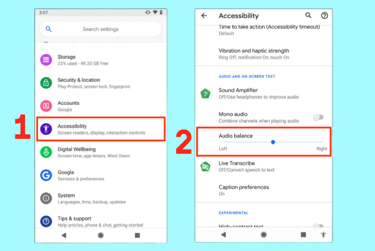 Sony WH-1000XM5 Right Side Not Working? (7 Quick Fixes) 4 adjust audio balance on android