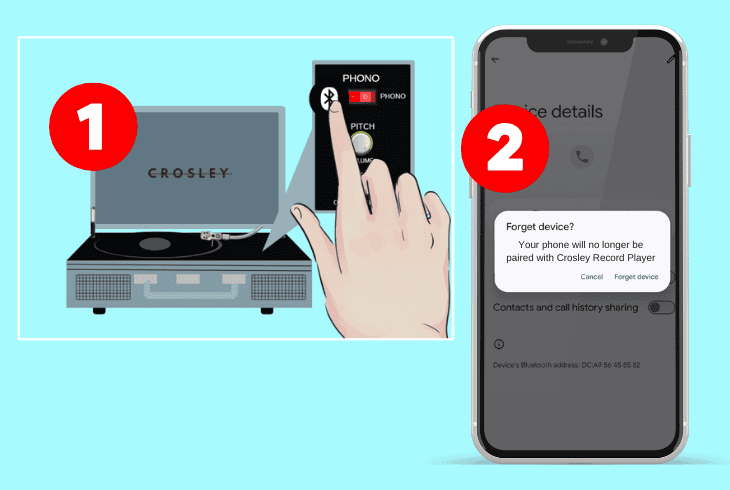 Your Crosley Record Player No Sound? (Let’s Fix It Fast) 2 unpair bluetooth connections
