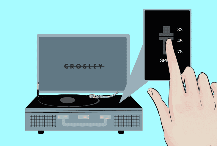 Crosley Record Player Sounds Distorted? (Here's How to Fix) 2 adjust speed & pitch control