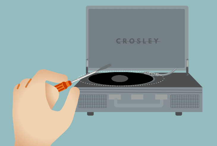 Crosley Record Player Too Fast? (Here’s The Easy Fix!) 4 removing the platter