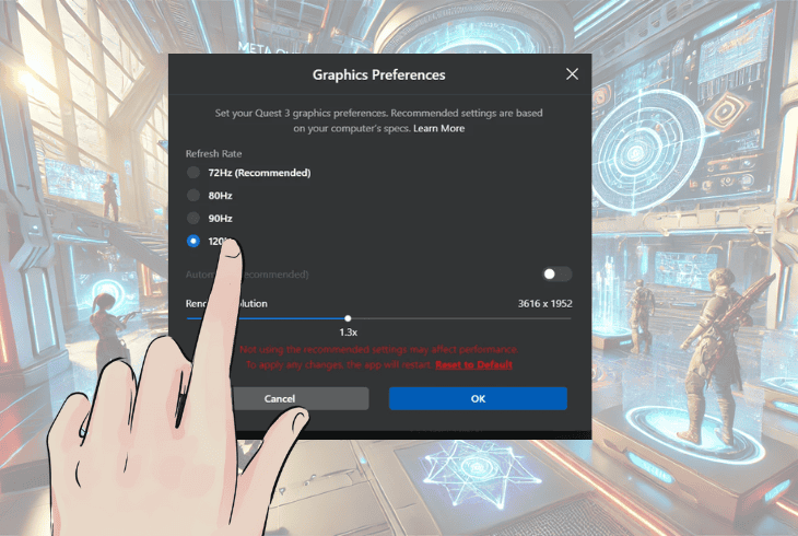 Meta Quest 3 Setup (Top 10 Things to Do After Unboxing!) 8 enable 120 hz for smooth vr