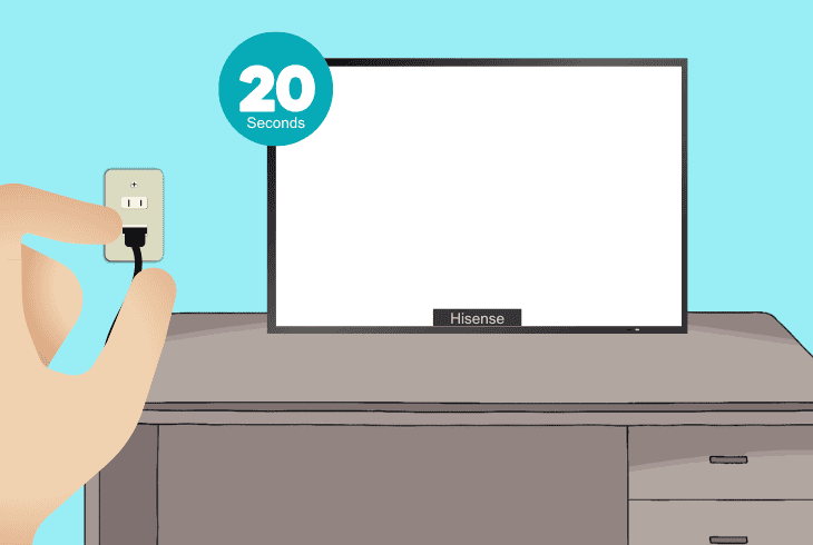 Worried with Hisense Roku TV White Screen? (Do This First!) 2 drain the hisense roku tv