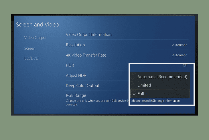 Stop PS5 Screen Flickering With These Simple Fixes! 7 adjust the ps5 rgb range settings