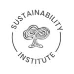 Sustainability Institute logo with tree and circular lines.