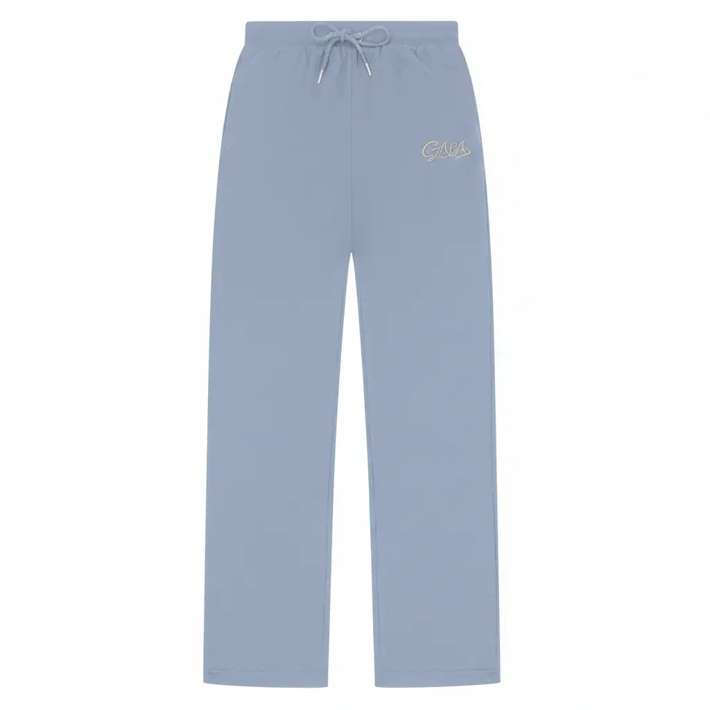 Comfortable light blue lounge pants for women and men. Perfect for casual wear and relaxation.