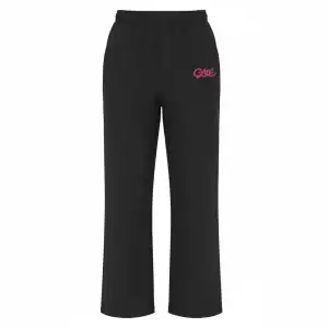 Black GABA Clothing sports pants with pink logo, comfortable and stylish for activewear.