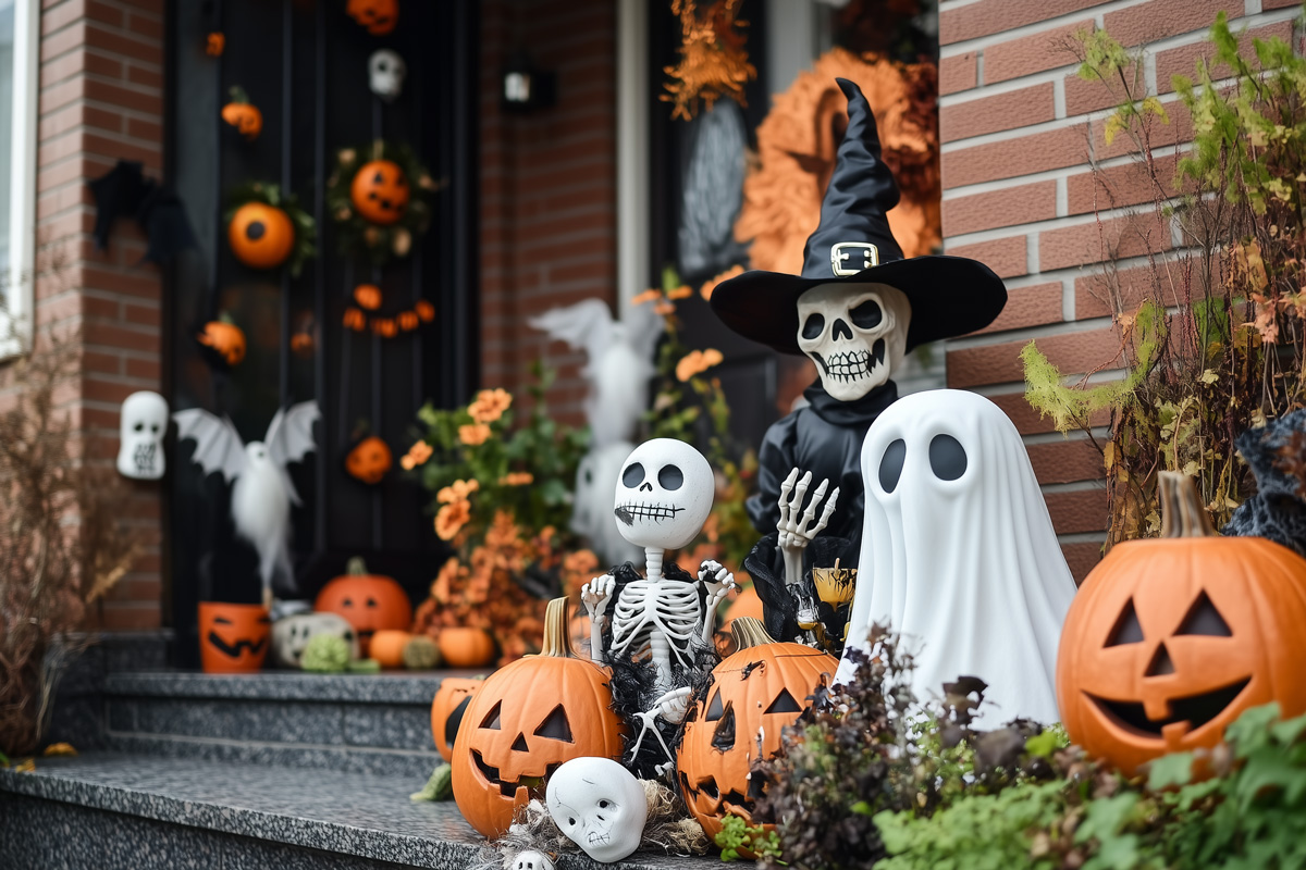 Halloween garden decor