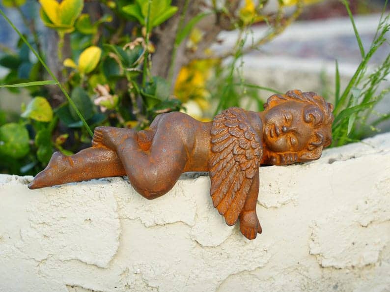 metal_rustic_angel_statue metal rustic angel statue