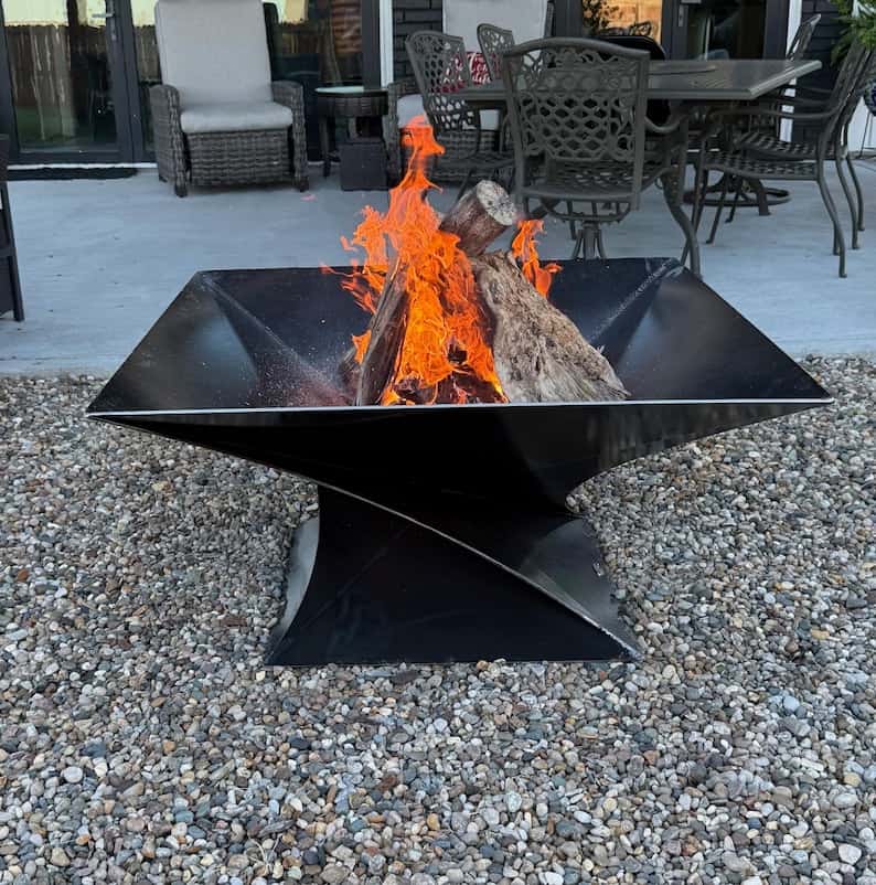 twisted_steel_fire_pit twisted steel fire pit