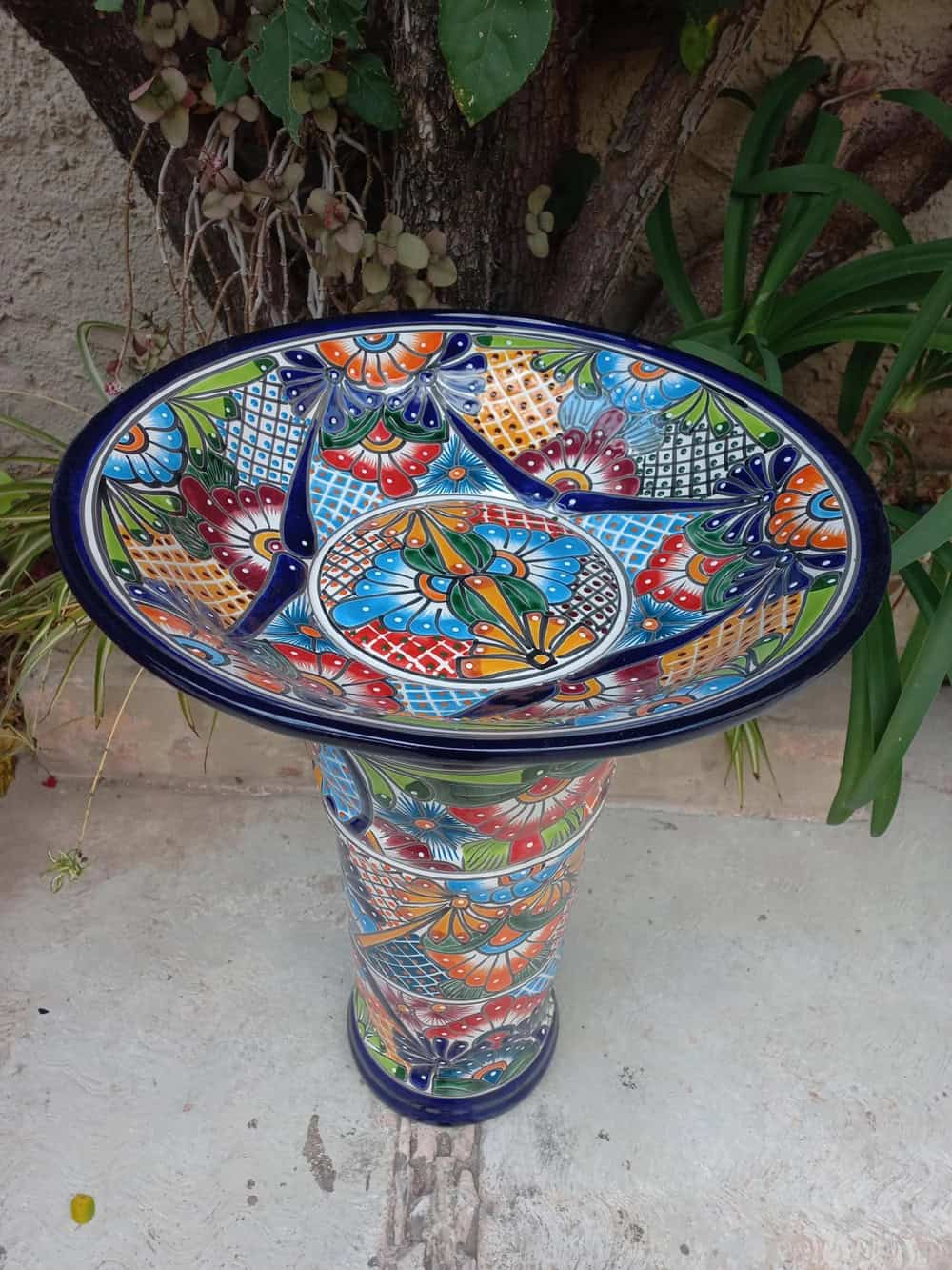handmade Talvera bird bath