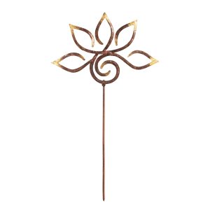 Lotus Zen Symbols Metal Garden Stake