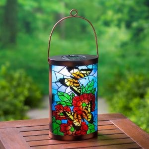 Mosaic Butterfly Solar Lantern