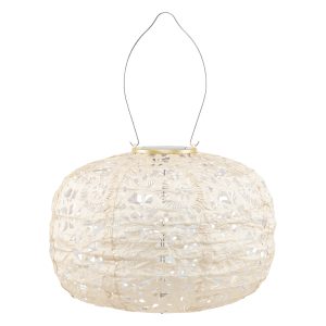 Soji Stella - Square - 11" Solar Lantern - Pearl