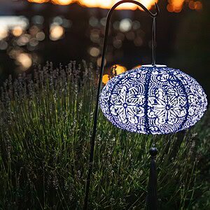 Soji Stella - Tassel Oval - 14" Solar Lantern