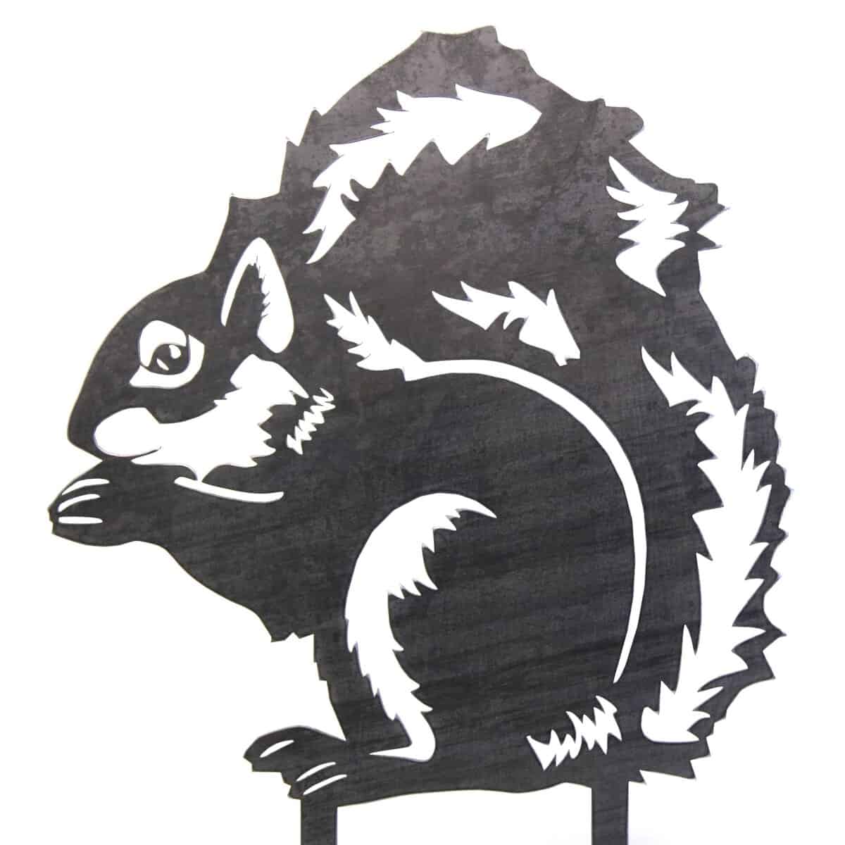 Squirrel Garden Stake - Corten Steel / Large (13.0")