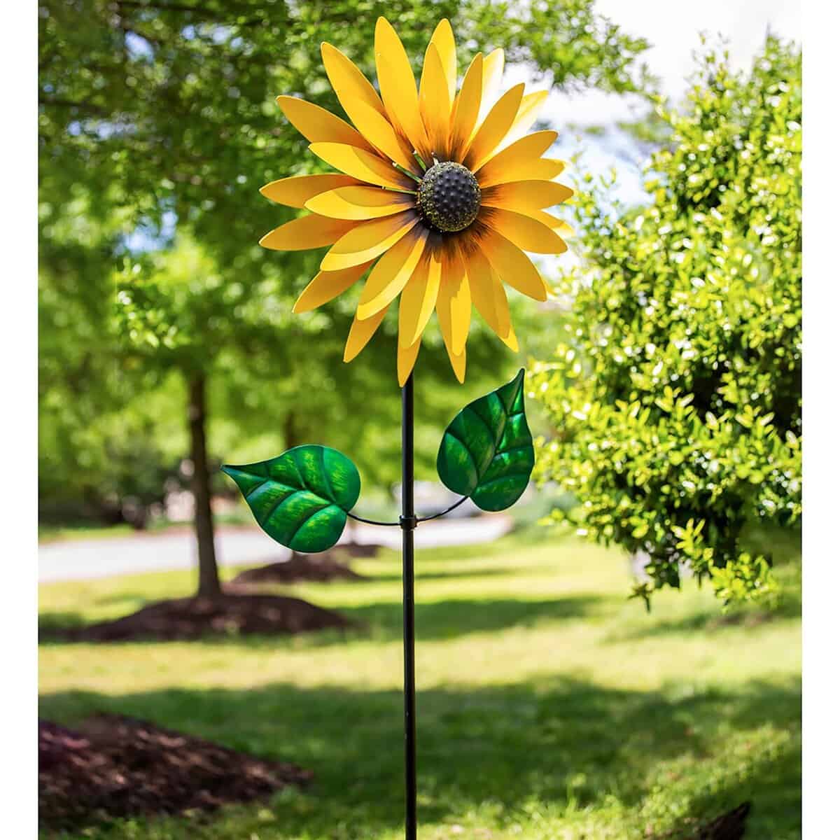 Sunflower Statement Wind Spinner, 75"H