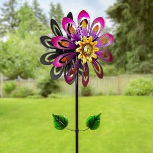 Violet Flower Wind Spinner